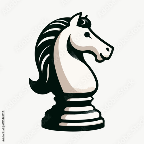 horse pawn vector illustration