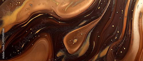mocha mousse fluid art design