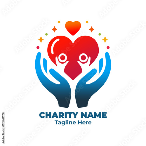 Charity logo, outreach branding, nonprofit graphic, donation emblem, fundraising icon, humanitarian design, kindness badge, volunteer symbol, social support illustration for community projects
