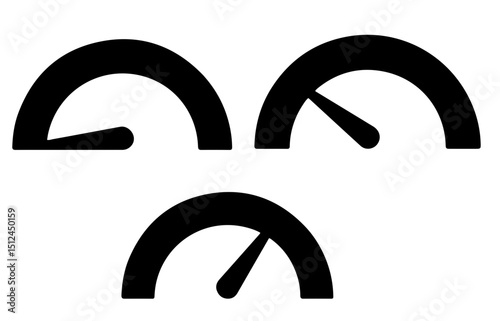 Speedometer Icons: Performance, Speed, Control