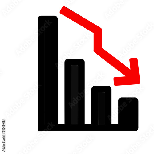 Declining Graph: Loss, Recession, Business Crisis