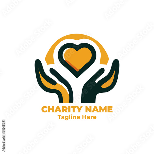 Charity logo, fundraising graphic, nonprofit symbol, donation icon, humanitarian emblem, kindness design, volunteer badge, outreach branding, social support illustration for foundation projects