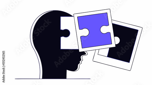 Alzheimer Awareness Concept  vector illustration