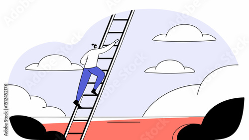 Ambition Unleashed  A Dynamic Concept  vector illustration