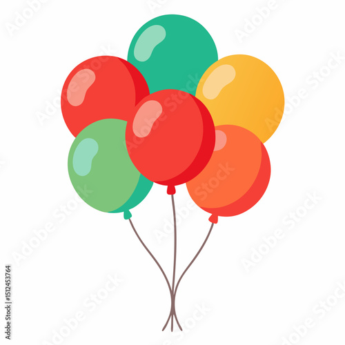 USA celebration balloon vector in silhouette—perfect for creating Independence Day design assets and American holiday visuals.