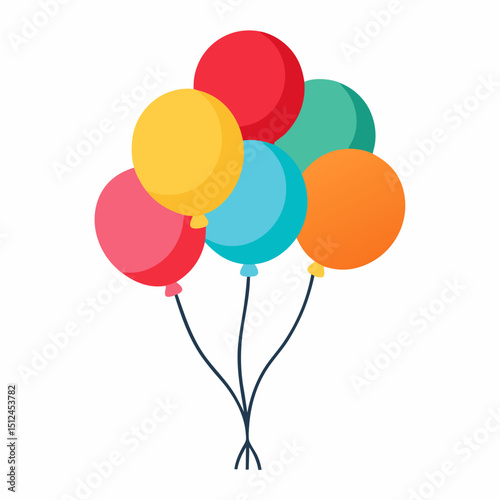 Fourth of July balloon silhouette illustration—perfect for patriotic web graphics, posters, event marketing, and sublimation prints.