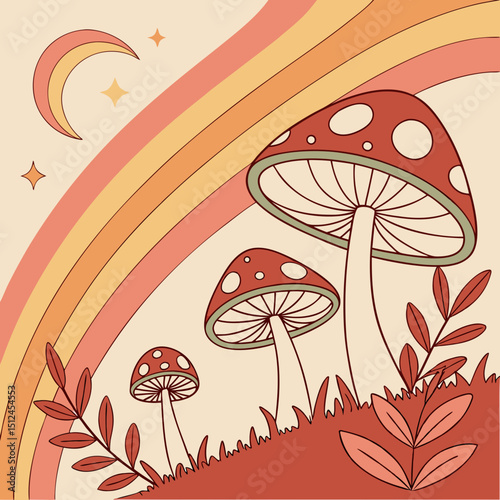 mushrooms in the forest