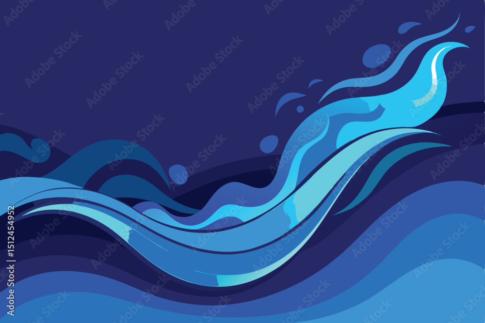 Fototapeta premium Abstract background design featuring a dynamic blue smoke wave effect perfect for modern presentations website headers and creative graphic projects