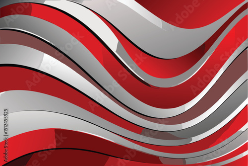 Elegant abstract background featuring a wavy pattern with silver and red hues perfect for modern designs and creative projects with