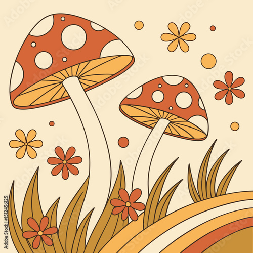 mushrooms in the forest