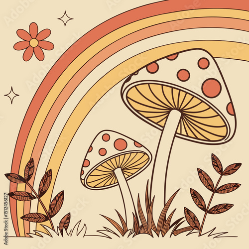 mushrooms in the forest