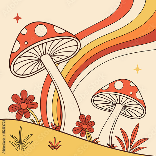 mushrooms in the forest
