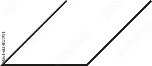 A thick outlined horizontal rectangle with sharply sloping sides, marked as number 14, and no side opening.