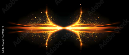Abstract Golden Light Pattern