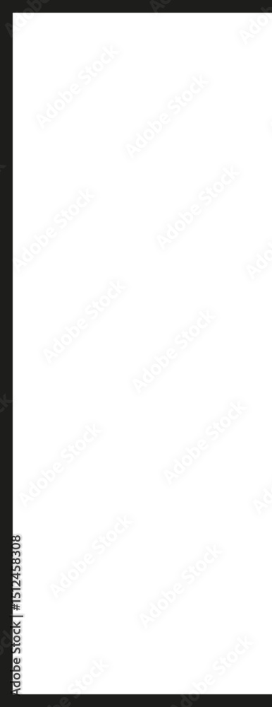 A thick outlined vertical rectangle missing one side and no side opening. A thick outlined vertical rectangle missing one side and no side opening.