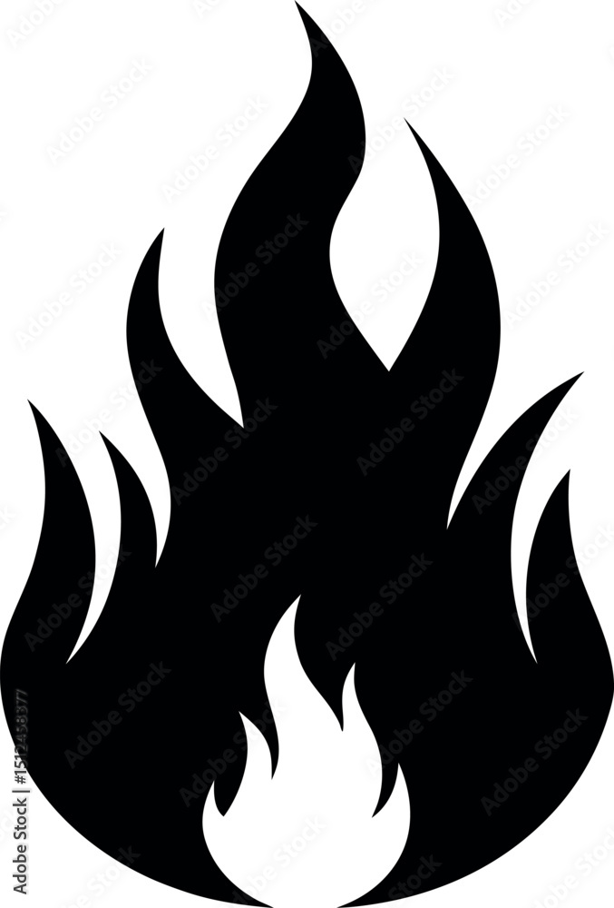 Fototapeta premium Fire Flame Silhouette