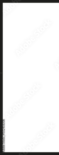 A thick outlined vertical rectangle missing one side and no side opening.
