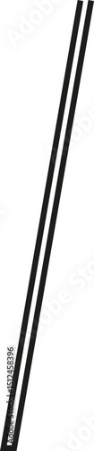 A thick outlined very long vertical rectangle with slightly sloping sides and no side opening.