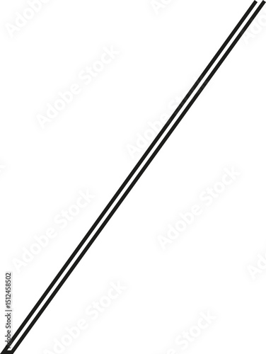 A thick outlined very long vertical rectangle with very steep sloping sides and no side opening.
