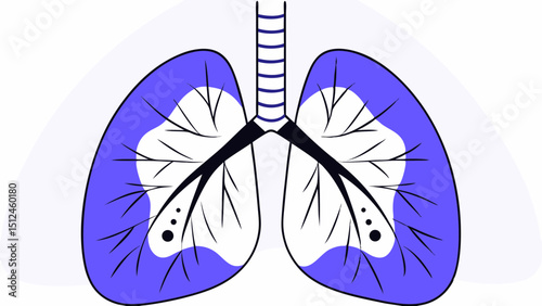 Breathing Easy  An Asthma Concept  vector illustration