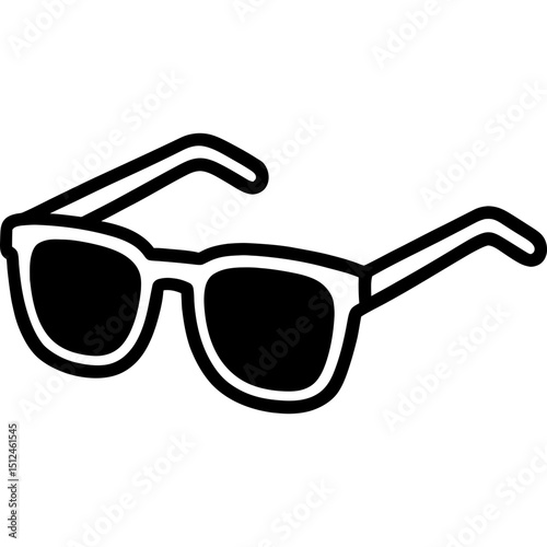 Vector icon of sunglasses in minimal style