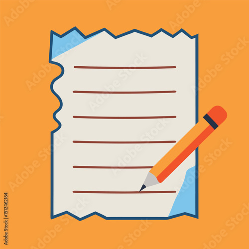 vector clipboard and pencil