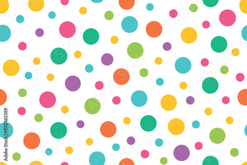 Playful Seamless Pattern with Colorful Polygons A Vibrant and Modern Texture for Backgrounds Textiles and Creative Design Projects Featuring Geometric