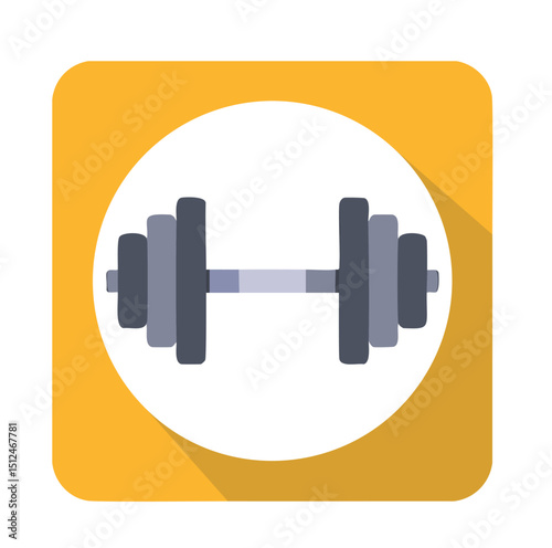 Fitness icon weightlifting dumbbell gym strength training