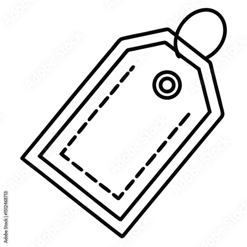 Blank paper price tags with barcodes are essential business communication tools, their design symbolizing vital product information and data