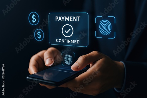 Smartphone With Payment Confirmation and Fingerprint Scan