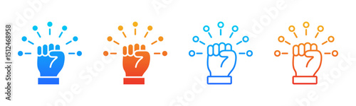 Empowerment icon sheet multiple style collection