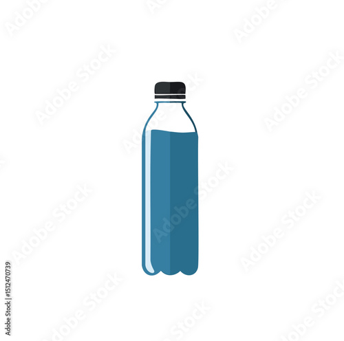 Refreshing blue water bottle plastic container
