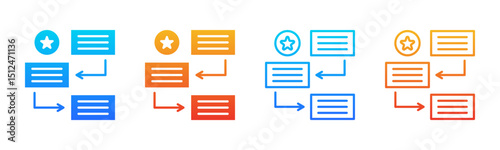 Prioritization icon sheet multiple style collection