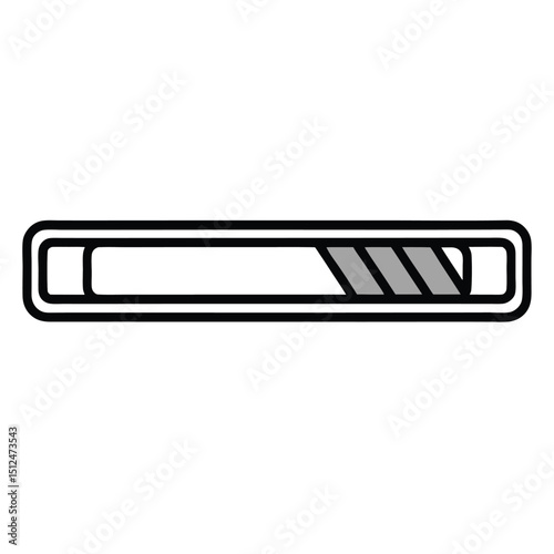 Loading Bar Icon Set with Progress Indicator in Various States for Website and Application Design Representing Data Transfer and System Activity