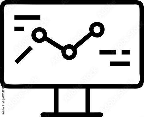 monitoring vector outline icon on white or transparent background