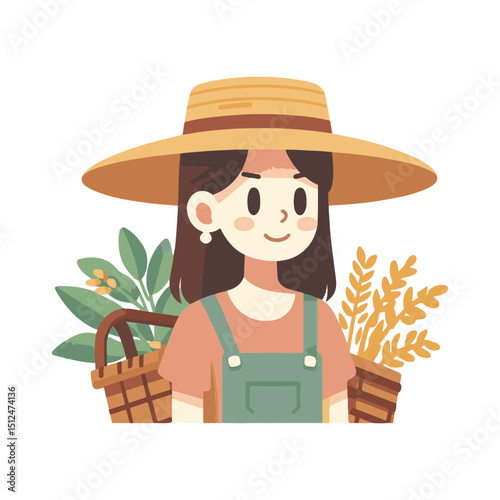 illustration design of a farmer