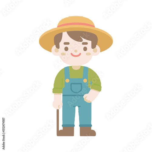 illustration design of a farmer