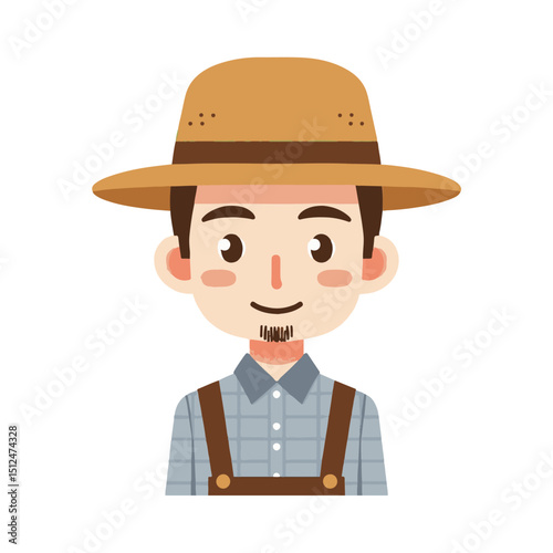 illustration design of a farmer