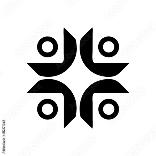 Set of abstract business vector icons and symbols for web and technology design