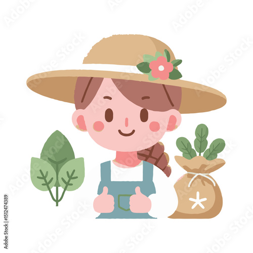 illustration design of a farmer