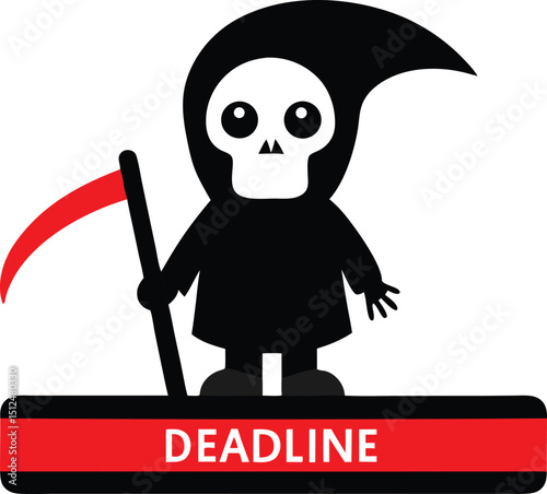 Deadline loading bar with grim reaper