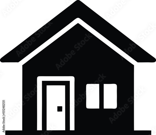 Web home flat icon for apps and websites