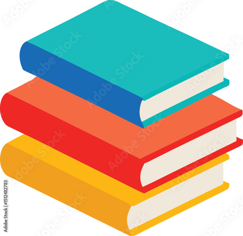 stack of books vector illustration
