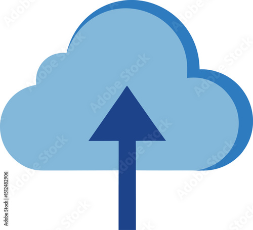 upload arrow icon. cloud computing concept