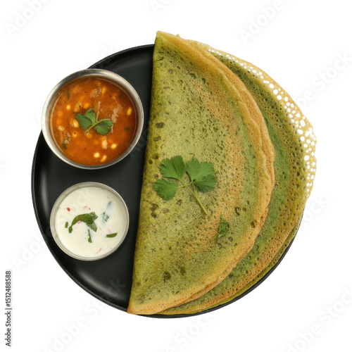 Authentic Andhra Pesarattu with Spicy Chutney