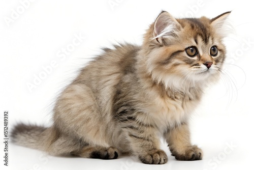 cute cat isolated on white background