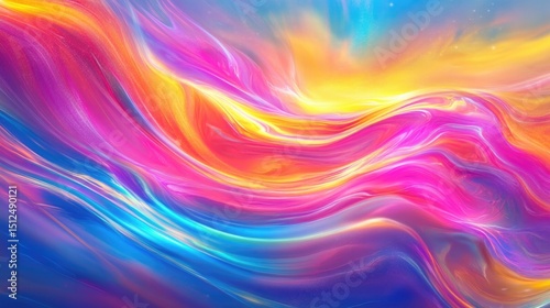 Holographic rainbow foil iridescent texture abstract hologram background. High quality photo