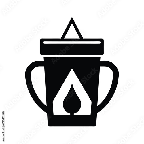Camp Cup Dispenser Icon Vector Illustration