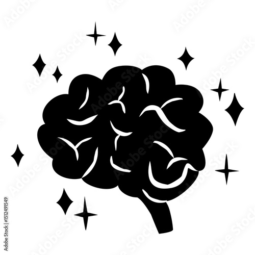 Sparkly brain cut out
