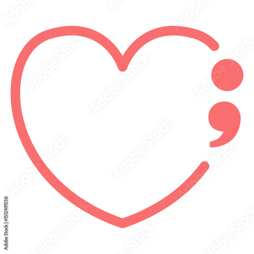 Heart semicolon stroke